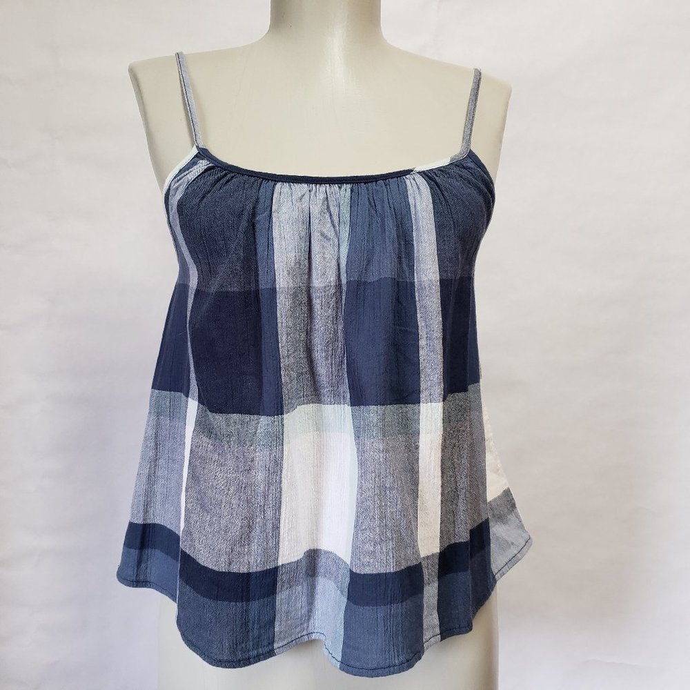 Aeropostale Cami Tank top plaid blue XS